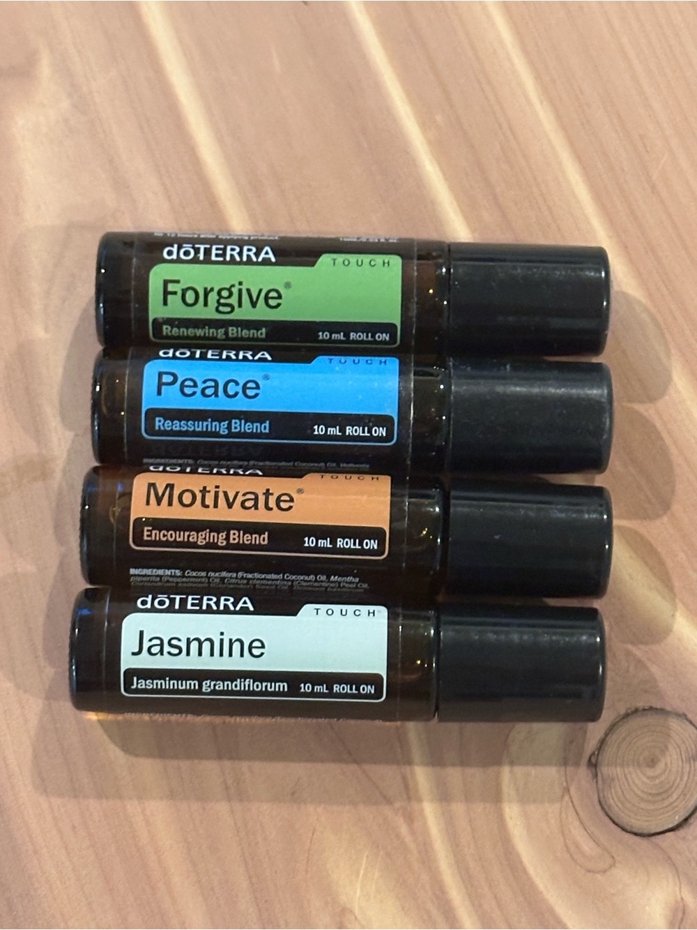 DoTERRA Touch Roll-On Set, Forgive, Peace, Motivate, Jasmine